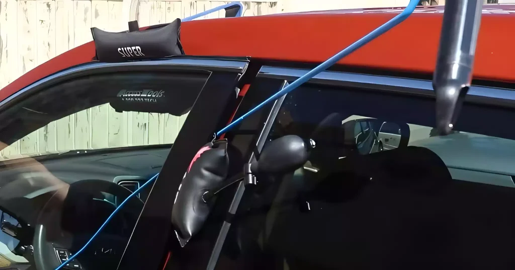 Air Wedge to Create Space to Unlock the Door
